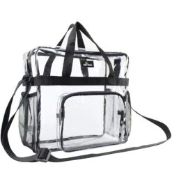 MAY TREE Clear Bag Stadium Approved, Cold-Resistant, Lightweight And Waterproof, Transparent Tote Bag And Gym Clear Bag, See Through Tote Bag For Work, Sports Games And Concerts-12 X12 X6 (Black-L) 12 MAY TREE Clear Bag Stadium Approved, Cold-Resistant, Lightweight And Waterproof, Transparent Tote Bag And Gym Clear Bag, See Through Tote Bag For Work, Sports Games And Concerts-12 X12 X6 (Black-L) -Backpack Shop 719kZYsVehL
