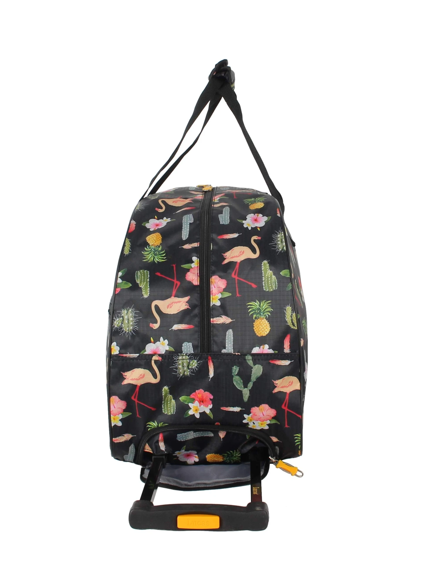 LUCAS Designer Carry On Luggage Collection - Lightweight Pattern 22 Inch Duffel Bag- Weekender Overnight Business Travel Suitcase With 2- Rolling Spinner Wheels (Poly Black) 2 LUCAS Designer Carry On Luggage Collection - Lightweight Pattern 22 Inch Duffel Bag- Weekender Overnight Business Travel Suitcase With 2- Rolling Spinner Wheels (Poly Black) - Image 2