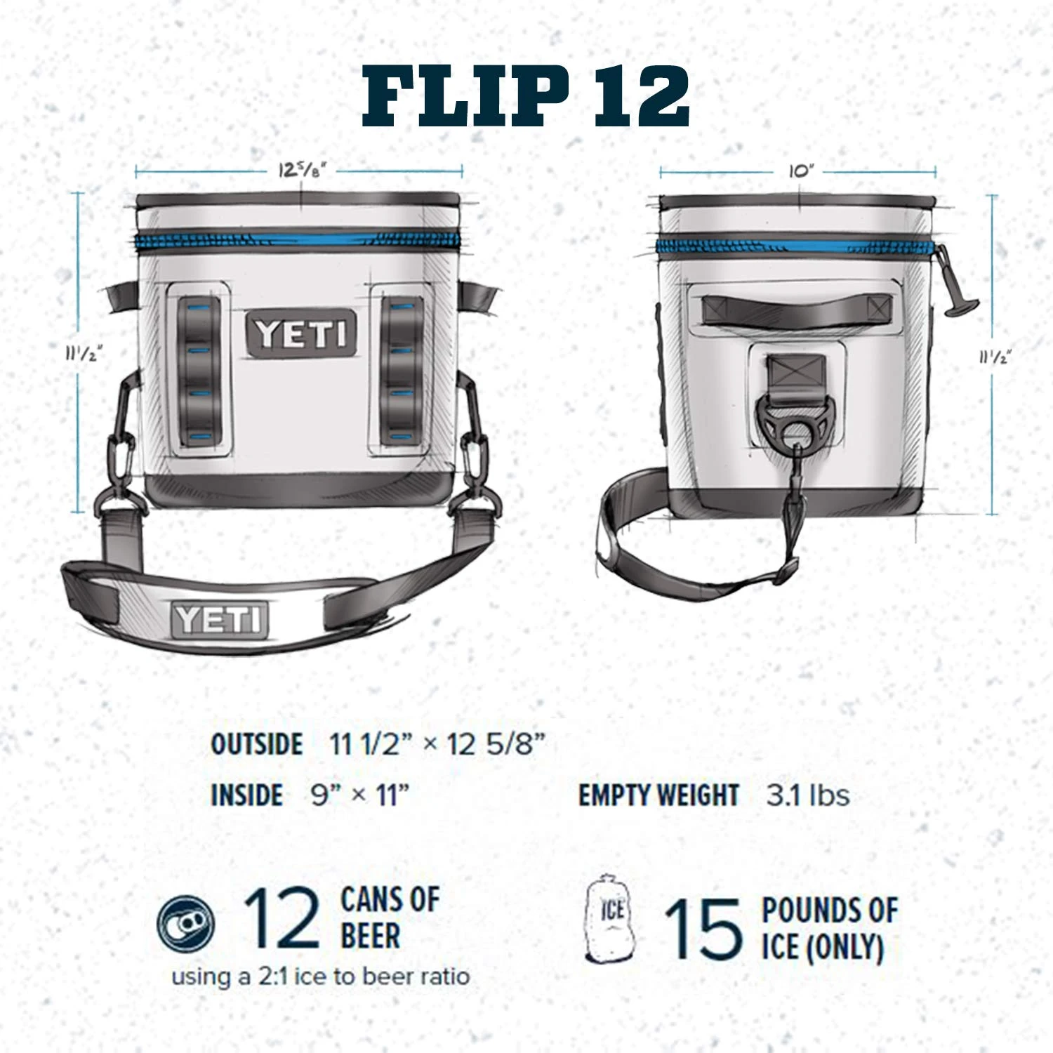 YETI Hopper Flip 12 Portable Cooler, Charcoal 4 YETI Hopper Flip 12 Portable Cooler, Charcoal - Image 4