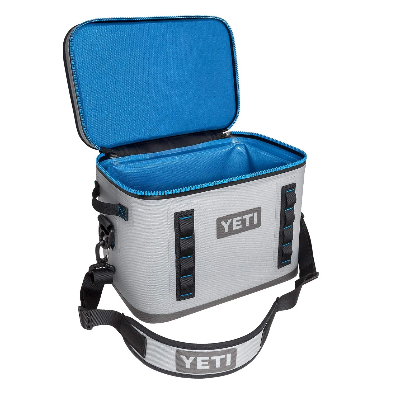 YETI Hopper Flip 18 Portable Cooler, Fog Gray/Tahoe Blue 4 YETI Hopper Flip 18 Portable Cooler, Fog Gray/Tahoe Blue - Image 4