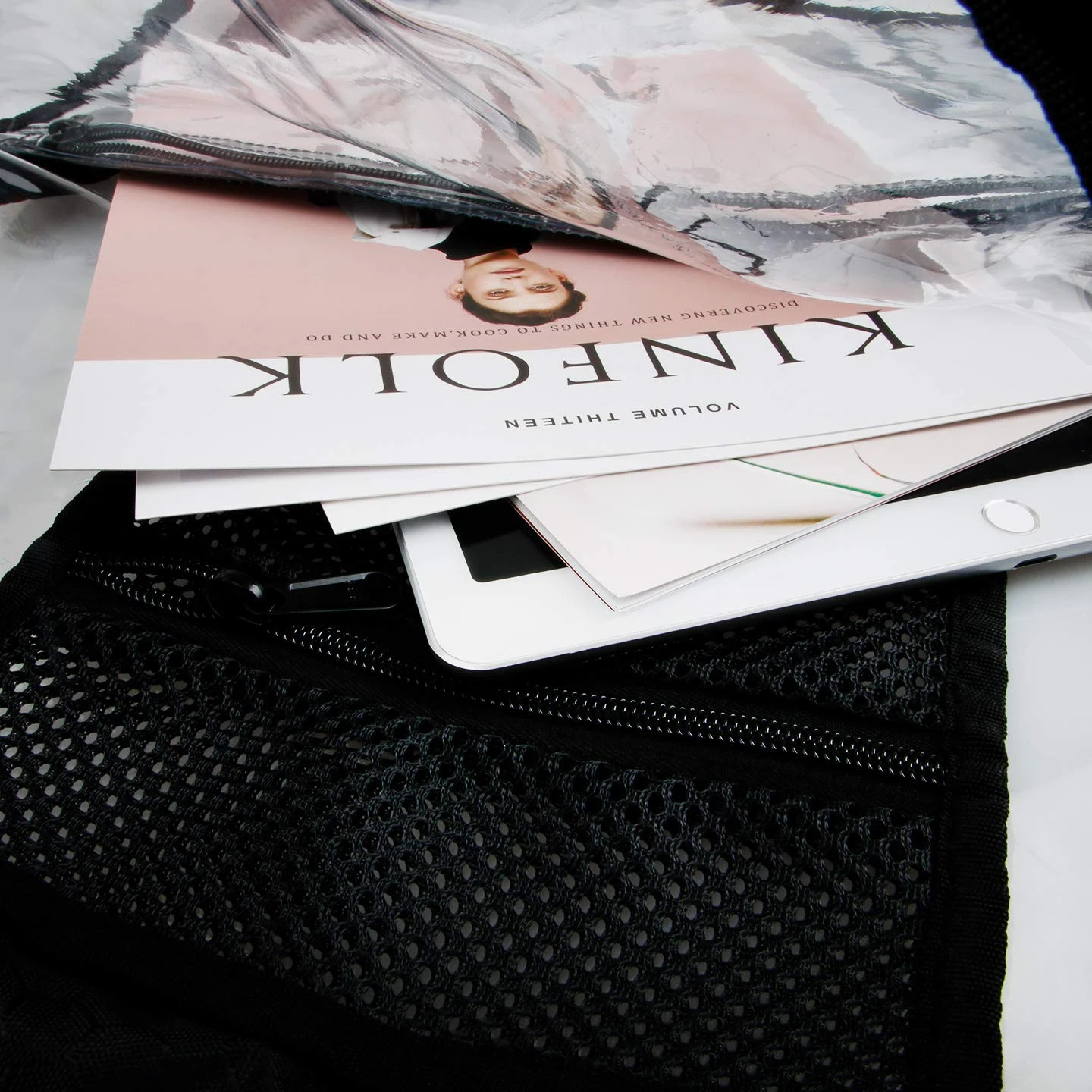 Heavy-duty Large Clear Drawstring Bag Waterproof PVC Drawstring Backpack With Front And Inner Pockets 2 Heavy-duty Large Clear Drawstring Bag Waterproof PVC Drawstring Backpack With Front And Inner Pockets - Image 2