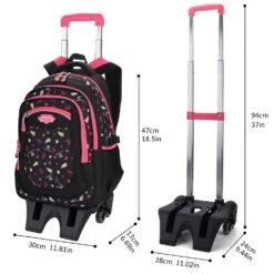 Rolling Backpack, Fanspack Backpack With Wheels For Girls Or Boys -Backpack Shop 71EaULRKbLL