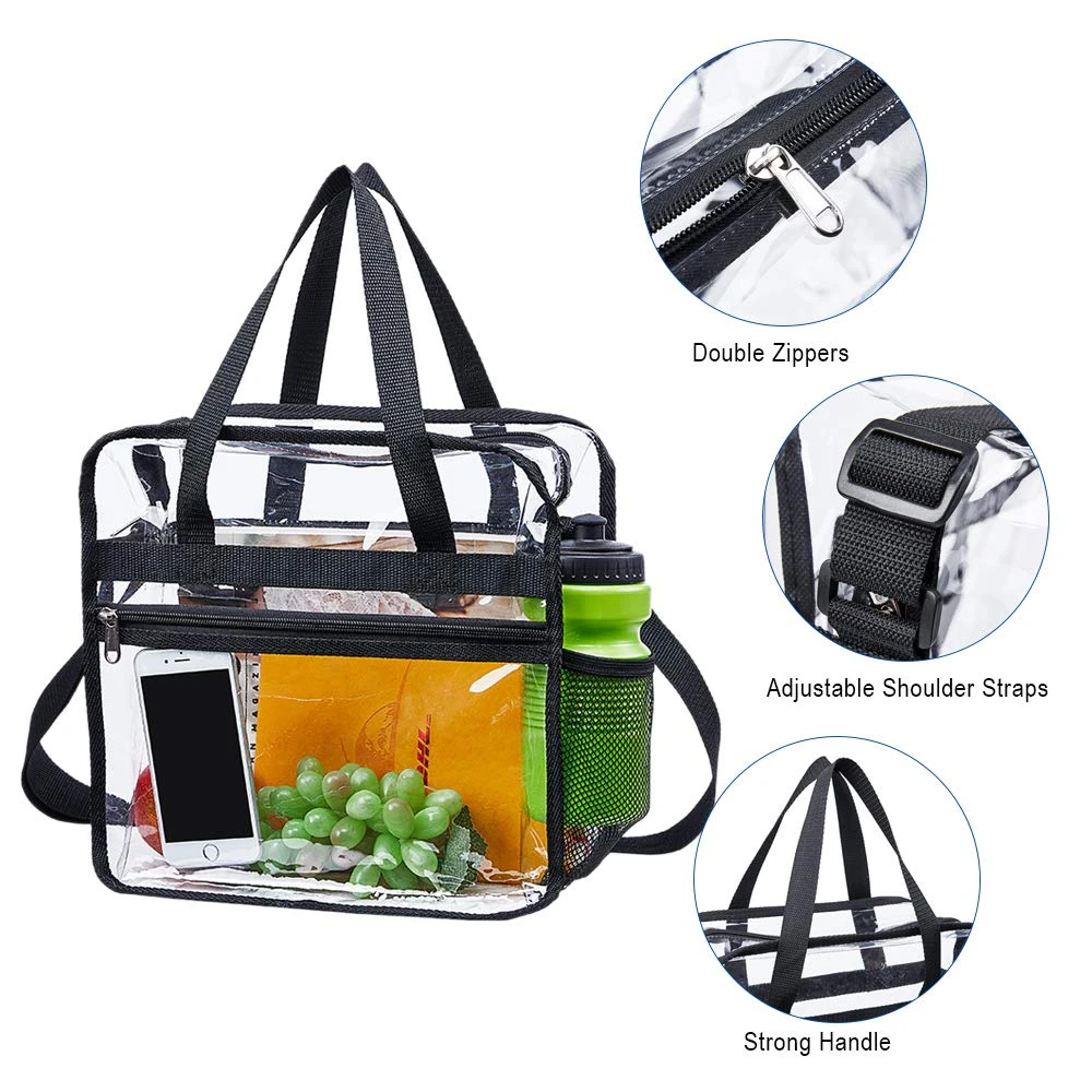 Clear Bag Stadium Approved,NCAA NFL&PGA Security Approved Clear Tote Bag With Multi-Pockets And Adjustable Shoulder Strap,Perfect For Work, School, Sports Games And Concerts-12 X12 X6 5 Clear Bag Stadium Approved,NCAA NFL&PGA Security Approved Clear Tote Bag With Multi-Pockets And Adjustable Shoulder Strap,Perfect For Work, School, Sports Games And Concerts-12 X12 X6 - Image 5