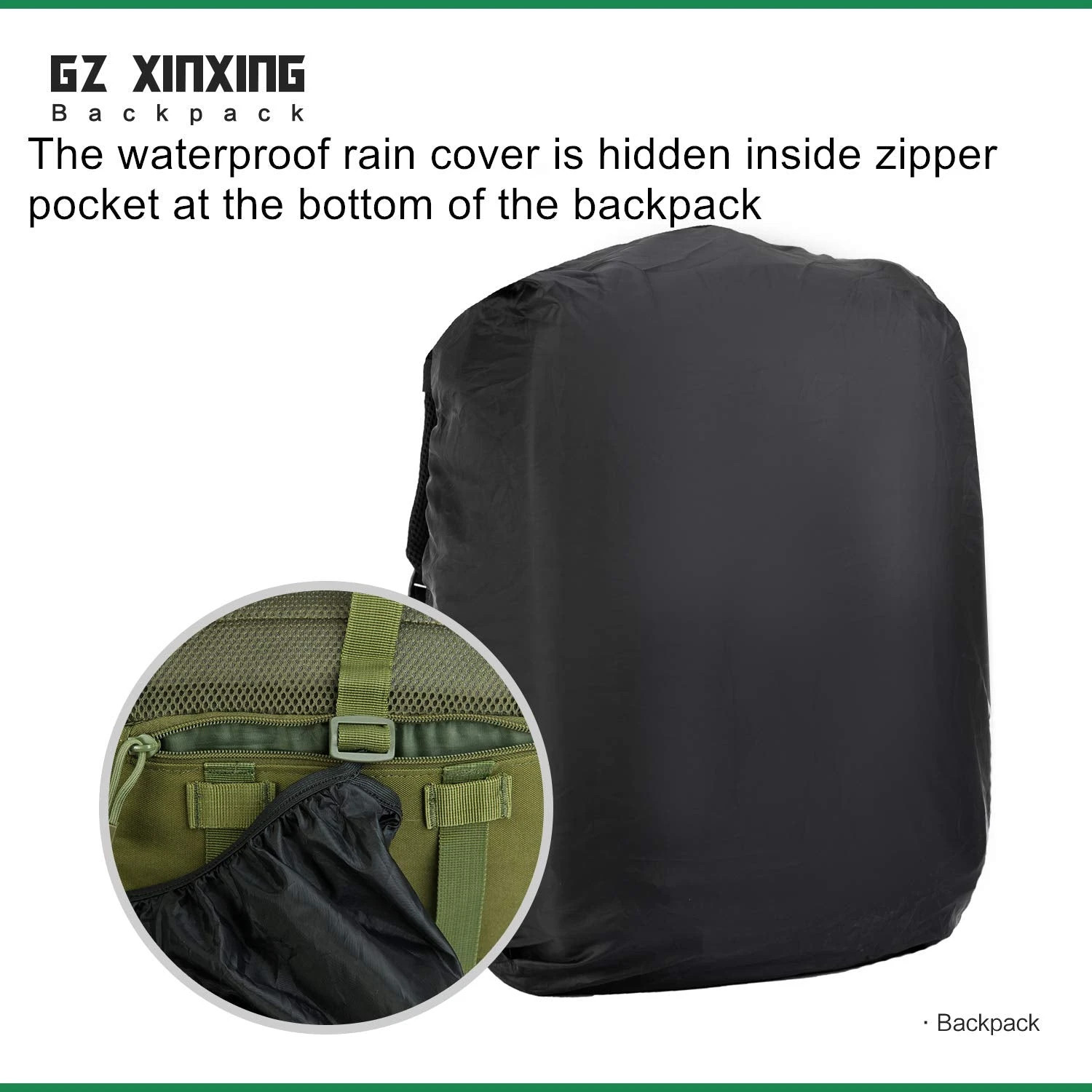 GZ XINXING 3 Day Assault Pack Military Tactical Army Molle Rucksack Backpack Bug Out Bag Hiking Daypack For Hunting Camping Hiking Traveling (GREEN) 3 GZ XINXING 3 Day Assault Pack Military Tactical Army Molle Rucksack Backpack Bug Out Bag Hiking Daypack For Hunting Camping Hiking Traveling (GREEN) - Image 3