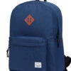 Lightweight Backpack For School, VASCHY Classic Basic Water Resistant Casual Daypack For Travel With Bottle Side Pockets (Navy)