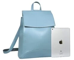 Heshe Womens Leather Backpack Casual Style Flap Backpacks Daypack For Ladies (Light Blue) 12 Heshe Womens Leather Backpack Casual Style Flap Backpacks Daypack For Ladies (Light Blue) -Backpack Shop 71Haw6EPBKL
