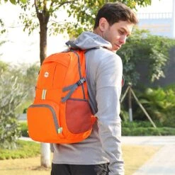 Lightweight Travel Backpack, 35L Water Resistant Packable Traveling/Hiking Backpack Daypack For Men & Women, Multipurpose Use, Orange -Backpack Shop 71K 2BLN27jtL