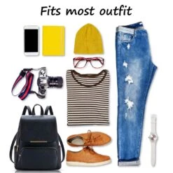 COOFIT Black Faux Leather Backpack For Women Schoolbag Casual Daypack 9 COOFIT Black Faux Leather Backpack For Women Schoolbag Casual Daypack -Backpack Shop 71MRloR4GuL