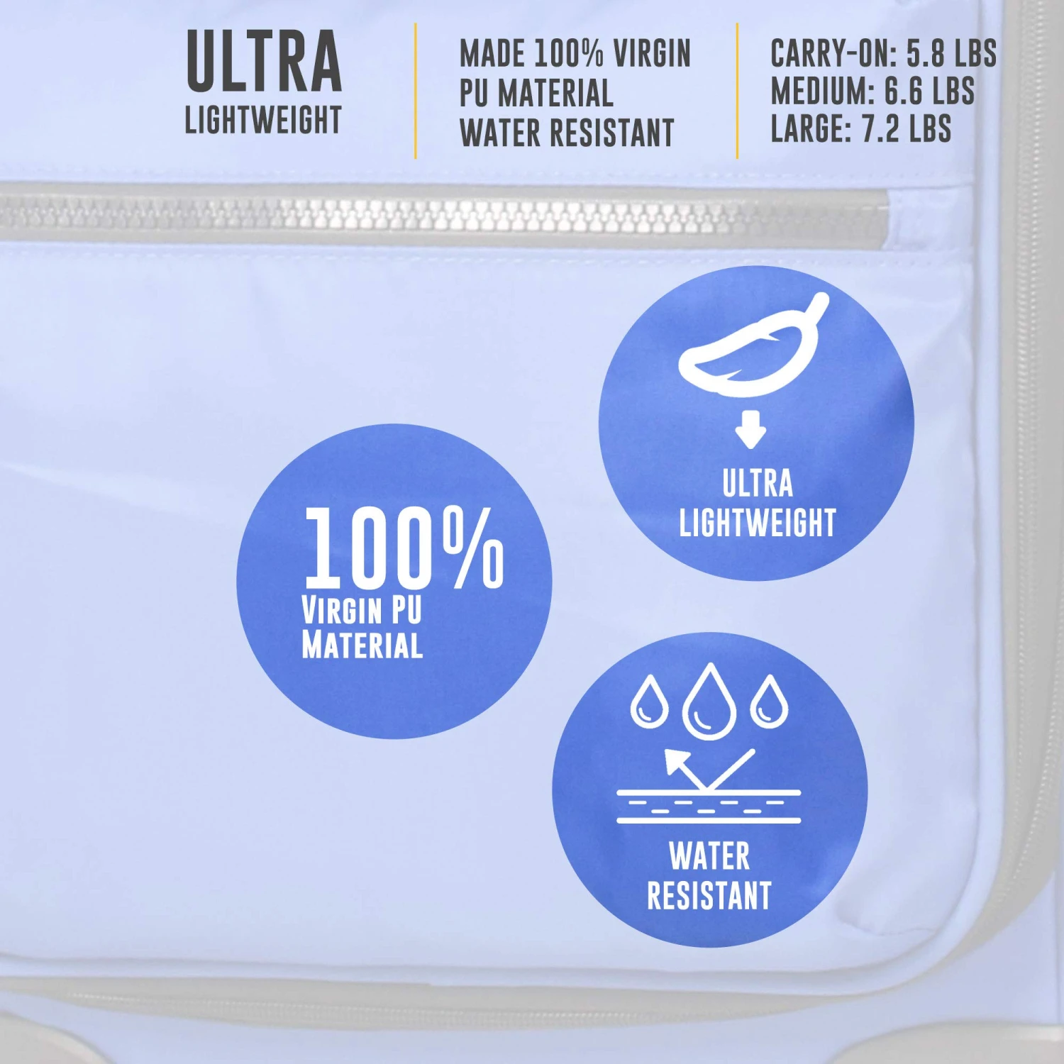 LUCAS Ultra Lightweight Carry On - Expandable Softside 20 Inch Luggage - Small Rolling Bag Fits Most Airline Compartments - Durable 8-Spinner Wheels Suitcase (Royal Blue) 5 LUCAS Ultra Lightweight Carry On - Expandable Softside 20 Inch Luggage - Small Rolling Bag Fits Most Airline Compartments - Durable 8-Spinner Wheels Suitcase (Royal Blue) - Image 5