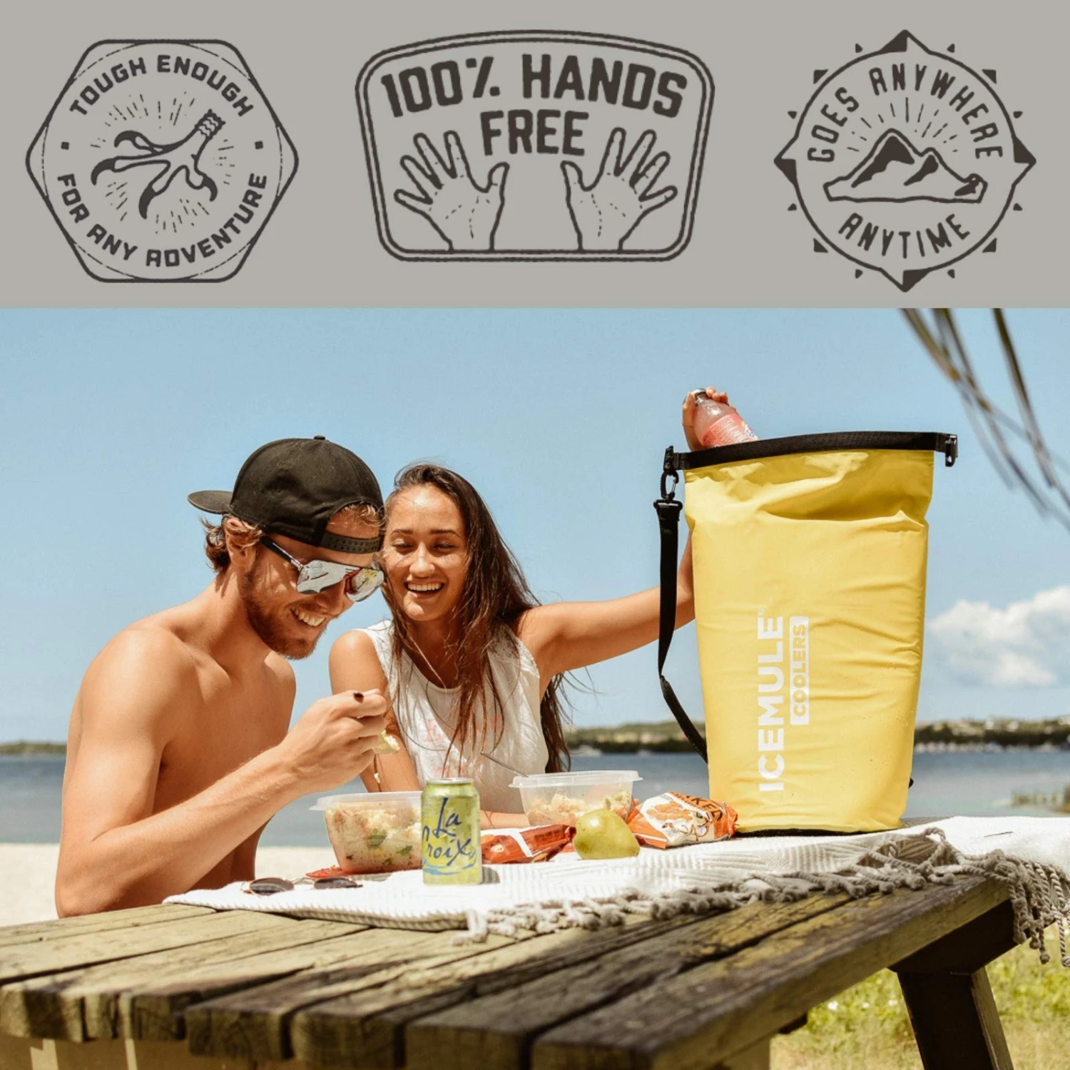 IceMule Classic Insulated Backpack Cooler Bag - Hands-Free, Collapsible, And Waterproof, This Portable Cooler Is An Ideal Sling Backpack For Hiking, The Beach, Picnics And Camping-Small, Sunshine 2 IceMule Classic Insulated Backpack Cooler Bag - Hands-Free, Collapsible, And Waterproof, This Portable Cooler Is An Ideal Sling Backpack For Hiking, The Beach, Picnics And Camping-Small, Sunshine - Image 2