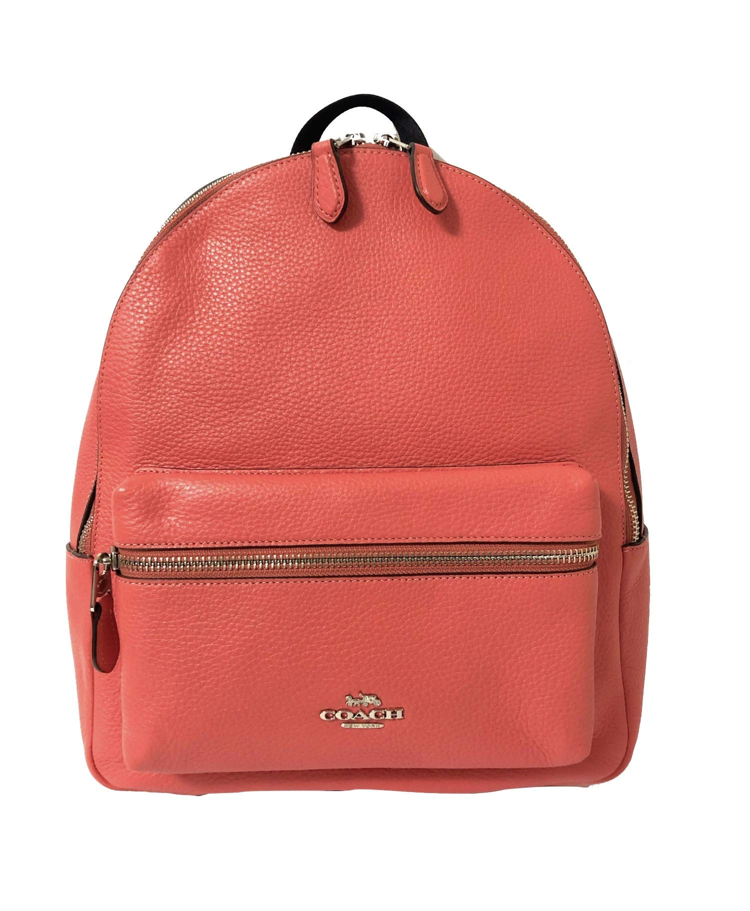 Coach F30550 Medium Charlie Backpack (SV/Coral) 1 Coach F30550 Medium Charlie Backpack (SV/Coral)