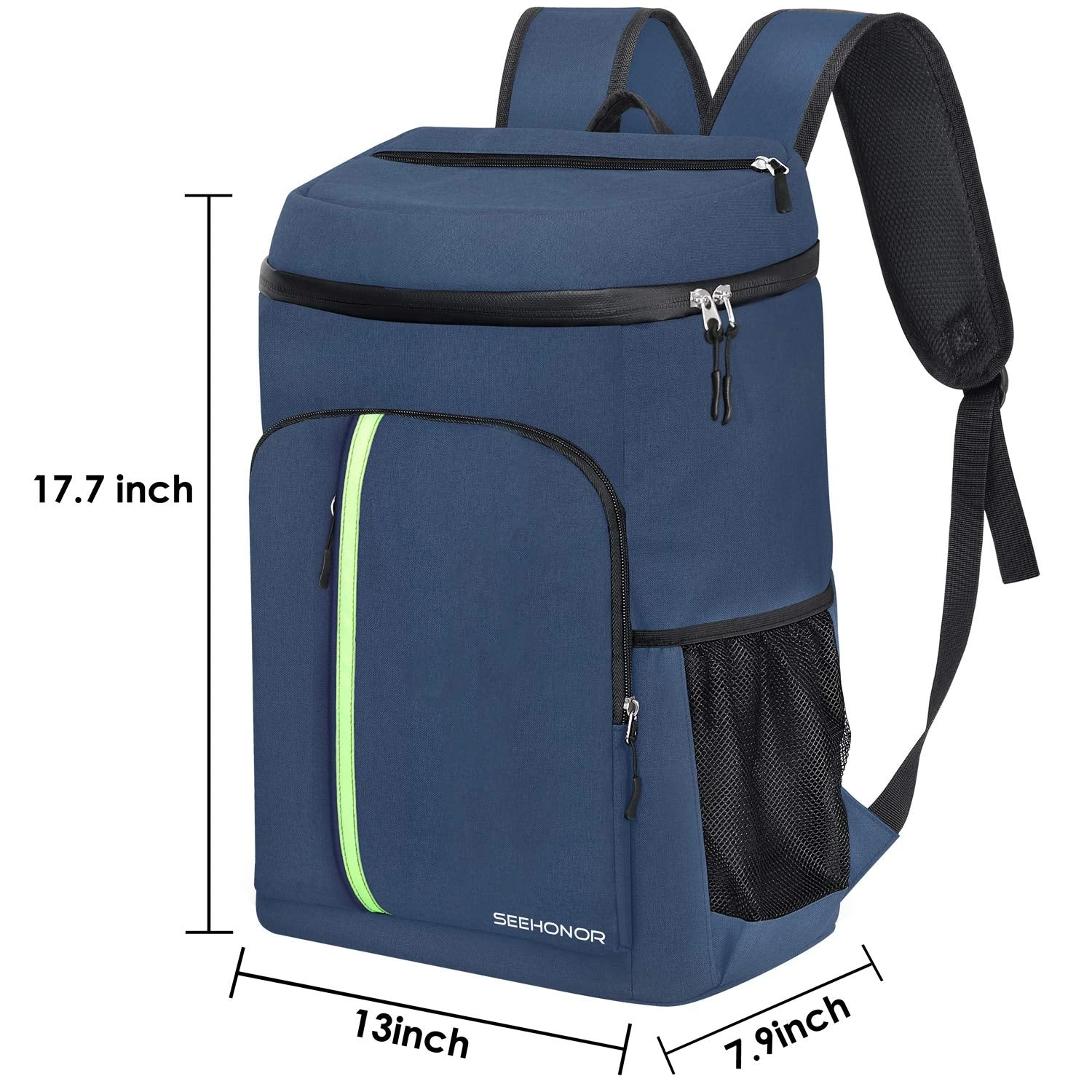 SEEHONOR Insulated Cooler Backpack Leakproof Soft Cooler Bag Lightweight Backpack Cooler For Lunch Picnic Hiking Camping Beach Park Day Trips, 30 Cans 3 SEEHONOR Insulated Cooler Backpack Leakproof Soft Cooler Bag Lightweight Backpack Cooler For Lunch Picnic Hiking Camping Beach Park Day Trips, 30 Cans - Image 3