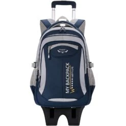 Rolling Backpack, Fanspack Rolling Backpack For Boys Roller Backpack Wheeled Backpack For Kids School Bags Primary School Backpack
