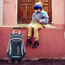 Rolling Backpack, Fanspack Rolling Backpack For Boys Roller Backpack Wheeled Backpack For Kids School Bags Primary School Backpack 13 Rolling Backpack, Fanspack Rolling Backpack For Boys Roller Backpack Wheeled Backpack For Kids School Bags Primary School Backpack -Backpack Shop 71Sn 6occxL
