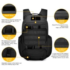 Mardingtop 28L Tactical Backpacks Molle Hiking Daypacks For Camping Hiking Military Traveling 28L-Black -Backpack Shop 71Up1UJjKDL