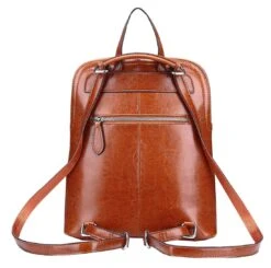 Heshe Women's Vintage Leather Backpack Casual Daypack For Ladies And Girls (Brown-R-S) -Backpack Shop 71Vfclbn76L