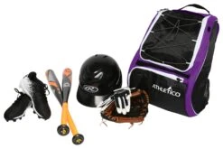 Athletico Baseball Bat Bag - Backpack For Baseball, T-Ball & Softball Equipment & Gear For Youth And Adults | Holds Bat, Helmet, Glove, Shoes |Shoe Compartment & Fence Hook (Purple) 12 Athletico Baseball Bat Bag - Backpack For Baseball, T-Ball & Softball Equipment & Gear For Youth And Adults | Holds Bat, Helmet, Glove, Shoes |Shoe Compartment & Fence Hook (Purple) -Backpack Shop 71Vtae852gL