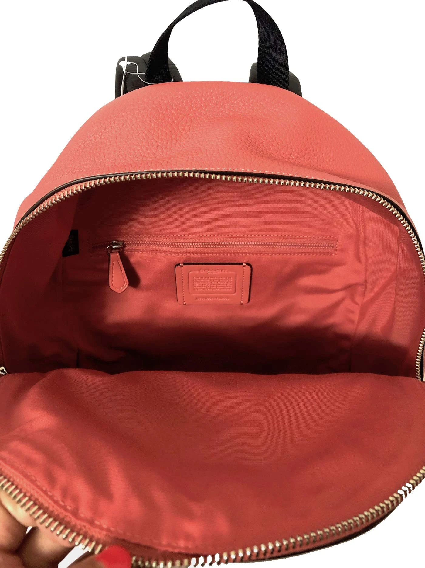 Coach F30550 Medium Charlie Backpack (SV/Coral) 3 Coach F30550 Medium Charlie Backpack (SV/Coral) - Image 3