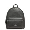 Coach Medium Leather Charlie Backpack - #F39196 - Gunmetal/Silver