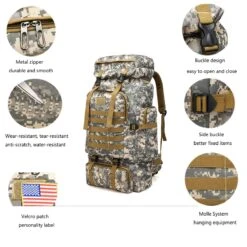 WintMing 70L Large Camping Hiking Backpack Tactical Military Molle Rucksack For Trekking Traveling Oxford Waterproof Mountaineering Pack Large Daypack For Men (Camouflag-C) -Backpack Shop 71YAmFlgn3L 5cc87b2e 6424 485e 876f 09ede86546e3