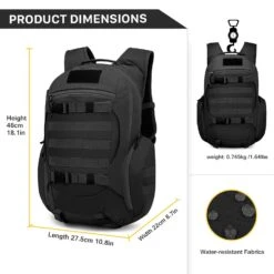 Mardingtop 28L Tactical Backpacks Molle Hiking Daypacks For Camping Hiking Military Traveling 28L-Black -Backpack Shop 71 2BLbJ 2Bv35L