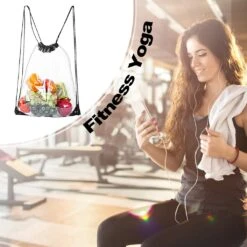 Clear Drawstring Bag Waterproof Stadium Drawstring Backpack -Backpack Shop 71 2BSdWrLARL