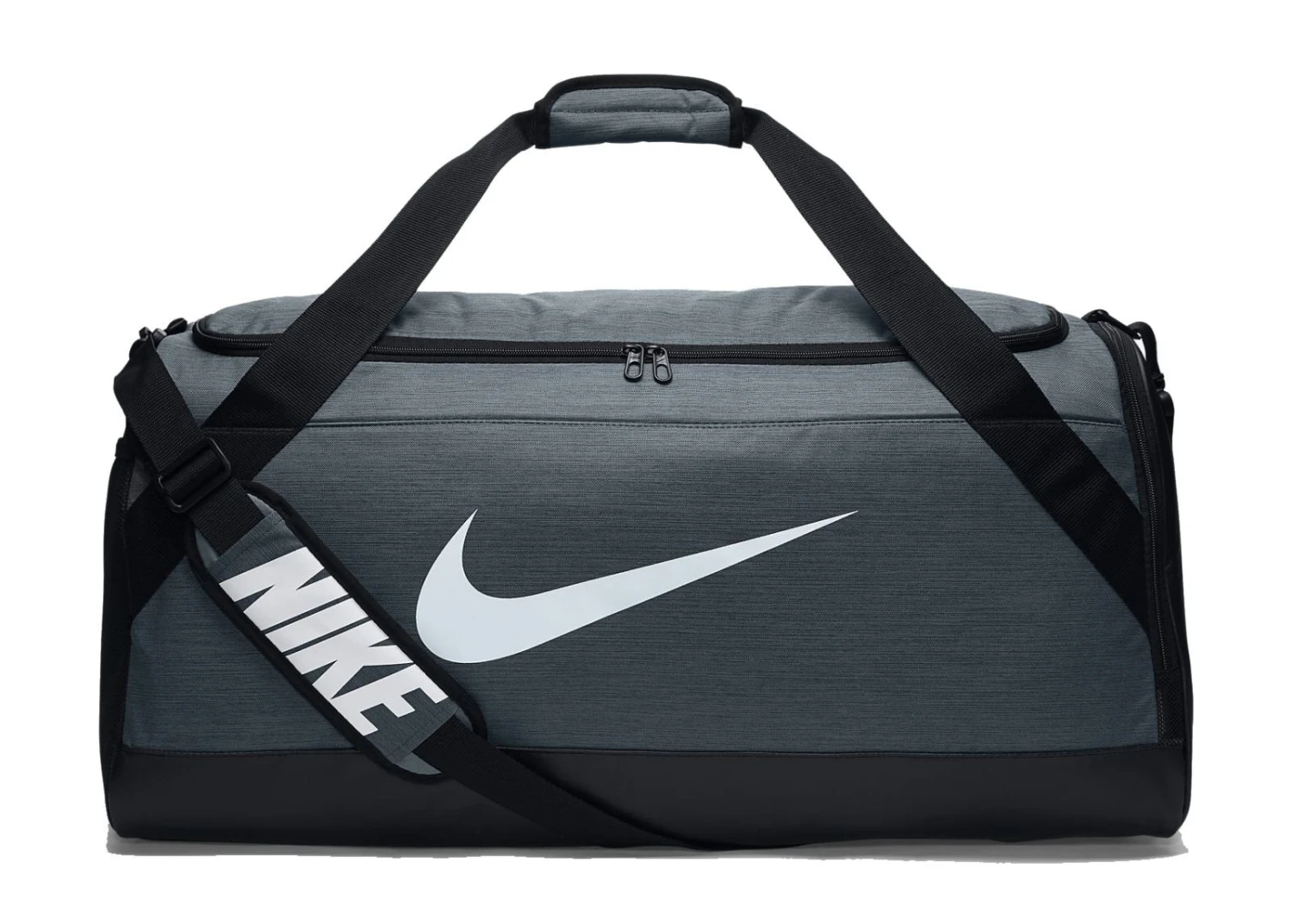 NIKE Brasilia Training Duffel Bag, Flint Grey/Black/White, Large 1 NIKE Brasilia Training Duffel Bag, Flint Grey/Black/White, Large