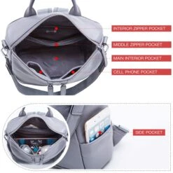 BOYATU Convertible Genuine Leather Backpack Purse For Women Fashion Travel Bag Grey-03 -Backpack Shop 71eHCvQ1FCL