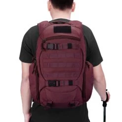 Mardingtop 28L Tactical Backpacks Molle Hiking Daypacks For Camping Hiking Military Traveling 28L-Purplish Red -Backpack Shop 71eqMlrlPkL