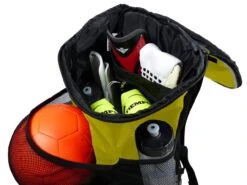 Soccer Backpack With Ball Holder Compartment - | Bag Fits All Soccer Equipment & Gym Gear (Black) (Yellow) -Backpack Shop 71gzY 2BX3h3L