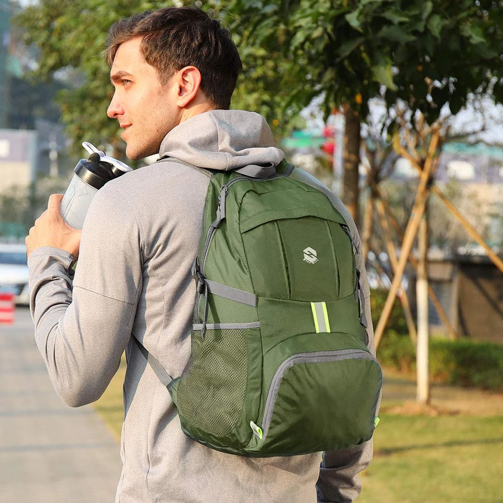 OlarHike Lightweight Travel Backpack, 35L Water Resistant Packable Traveling/Hiking Backpack Daypack For Men & Women, Multipurpose Use, Green 3 OlarHike Lightweight Travel Backpack, 35L Water Resistant Packable Traveling/Hiking Backpack Daypack For Men & Women, Multipurpose Use, Green - Image 3