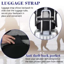 17 Inch Laptop Backpack, MATEIN TSA Large Backpack For Travel And Business With USB Charger Port, Water Resistant Big Flight Approved Weekender Carry-On Backpack -Backpack Shop 71j2ERne89L