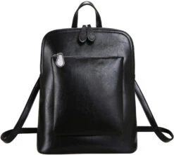 Heshe Women's Vintage Leather Backpack Casual Daypack For Ladies And Girls (Black) -Backpack Shop 71kfXLLvS7L