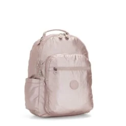 Kipling Seoul Large 15" Laptop Metallic Backpack Metallic Rose -Backpack Shop 71mAIP0CaEL