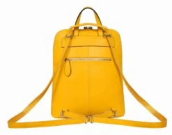 Heshe Women's Vintage Leather Backpack Casual Daypack For Ladies And Girls (Yellow) -Backpack Shop 71mRIMXqlbL