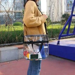 Magicbags Clear Tote Bag,NCAA NFL&PGA Stadium Approved Clear Bag With Adjustable Shoulder Strap And Double Zippered,Perfect For Work, School , Sports Games And Concerts -12"X12"X6" -Backpack Shop 71mtfgGdooL