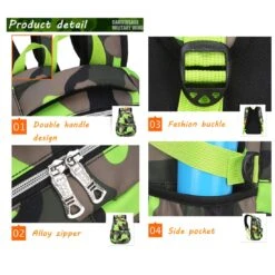 Ladyzone Camo School Backpack Lightweight Schoolbag Travel Camp Outdoor Daypack Bookbag For Your Children (Camouflage Blue（NS）) -Backpack Shop 71nEW V5uVL