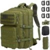GZ XINXING 3 Day Assault Pack Military Tactical Army Molle Rucksack Backpack Bug Out Bag Hiking Daypack For Hunting Camping Hiking Traveling (GREEN)