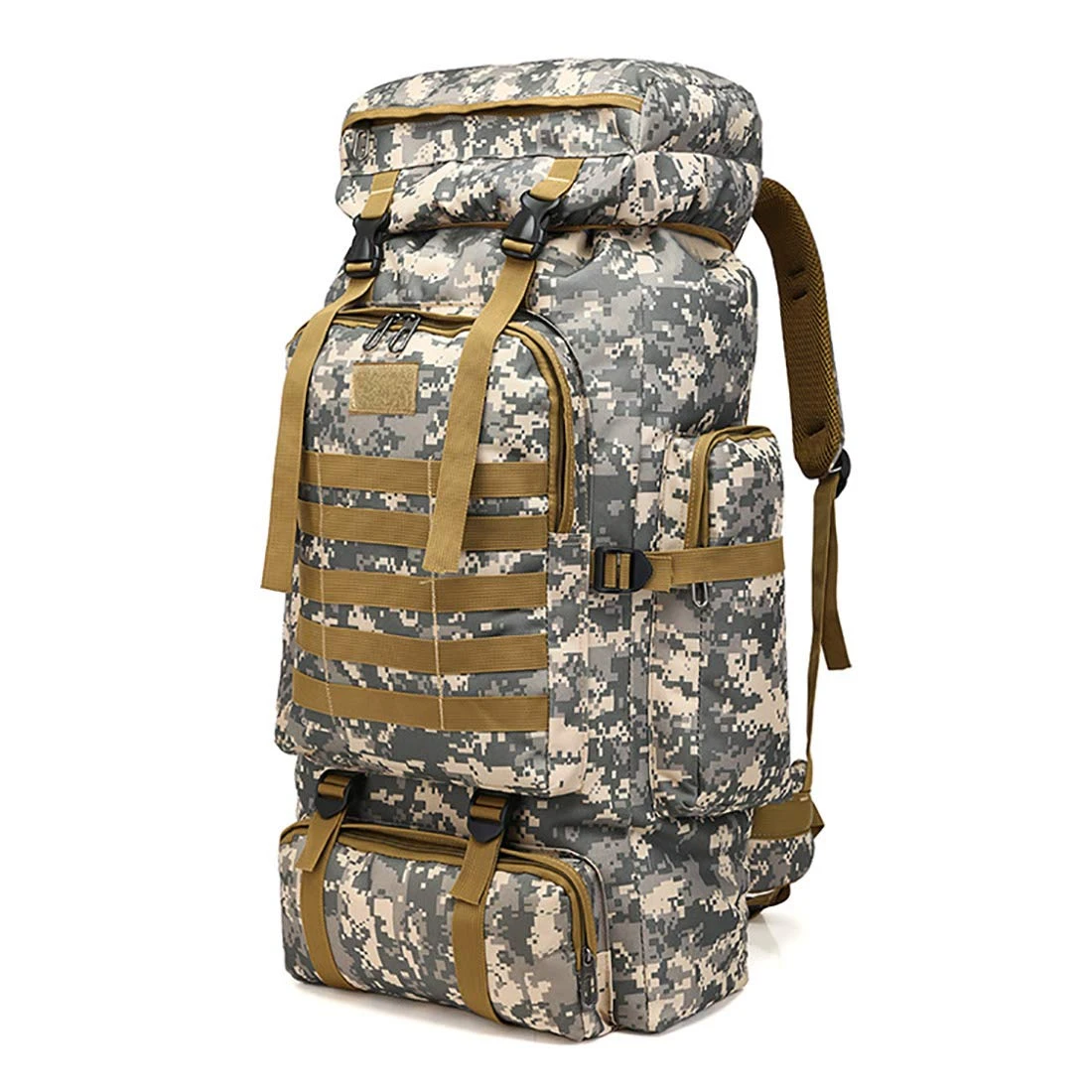 WintMing 70L Large Camping Hiking Backpack Tactical Military Molle Rucksack For Trekking Traveling Oxford Waterproof Mountaineering Pack Large Daypack For Men (Camouflag-B) 1 WintMing 70L Large Camping Hiking Backpack Tactical Military Molle Rucksack For Trekking Traveling Oxford Waterproof Mountaineering Pack Large Daypack For Men (Camouflag-B)