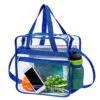 Clear Bag Stadium Approved,Multi-Pockets Clear Tote Bag With Adjustable Shoulder Strap,Perfect For Work, School, Sports Games And Concerts-12 X12 X6(Blue)