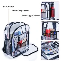 Heavy Duty Clear Backpack,Security Transparent Backpack,See Through Bookbag For Work, Security Check And Travel -Backpack Shop 71op8HbzZLL