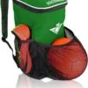 Soccer Backpack With Ball Holder Compartment - | Bag Fits All Soccer Equipment & Gym Gear (Black) (Green)