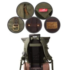 Leather Backpack For Men TOPWOLFS Canvas Backpack Vintage Rucksack Fit 15.6" Laptop School Travel Bag -Backpack Shop 71pSLPPDKPL