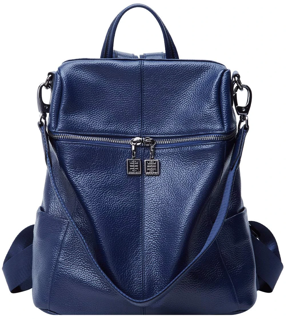 BOYATU Convertible Genuine Leather Backpack Purse For Women Fashion Travel Bag Blue-02 1 BOYATU Convertible Genuine Leather Backpack Purse For Women Fashion Travel Bag Blue-02