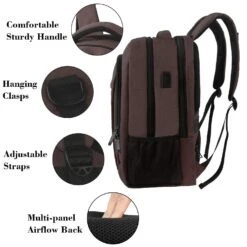 15.6 In Laptop Backpack, School Backpack With USB For Men Women And College Student, Durable Laptop Bag For Laptop Accessories Water Resistant Travel Backpack -Backpack Shop 71poPuzL0HL