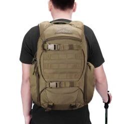 Mardingtop 28L Tactical Backpacks Molle Hiking Daypacks For Camping Hiking Military Traveling 28L-Khaki -Backpack Shop 71qisvLY0jL