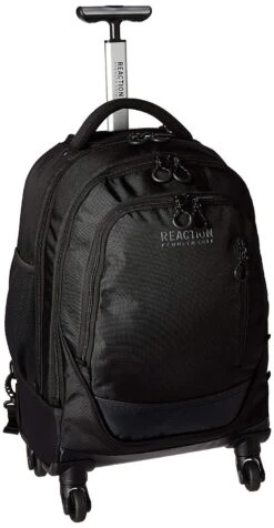 Kenneth Cole Reaction 17" Polyester Dual Compartment 4-Wheel Laptop Backpack, Black -Backpack Shop 71strAlr0yL