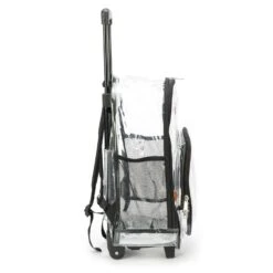 Rolling Clear Backpack Heavy Duty Bookbag Quality See Through Workbag Travel Daypack Transparent School Book Bags With Wheels Black -Backpack Shop 71tNo9AzS4L