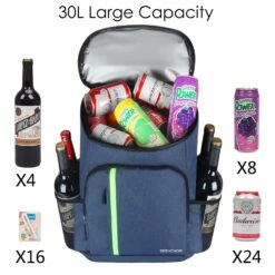 SEEHONOR Insulated Cooler Backpack Leakproof Soft Cooler Bag Lightweight Backpack Cooler For Lunch Picnic Hiking Camping Beach Park Day Trips, 30 Cans 13 SEEHONOR Insulated Cooler Backpack Leakproof Soft Cooler Bag Lightweight Backpack Cooler For Lunch Picnic Hiking Camping Beach Park Day Trips, 30 Cans -Backpack Shop 71ts7Xp5xxL