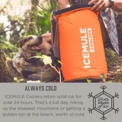 ICEMULE Classic Insulated Backpack Cooler Bag - Hands-Free, Collapsible, And Waterproof, This Portable Cooler Is An Ideal Sling Backpack For Hiking, The Beach, Picnics And Camping-Medium, Blaze Orange -Backpack Shop 71wJNi3nMTL